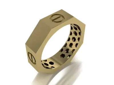Brand Ring Nail Jewelry  3D print model