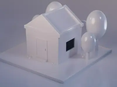 Tabletop House Model 3D print model