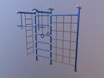 Gymnastic Wall Low-poly 3D model
