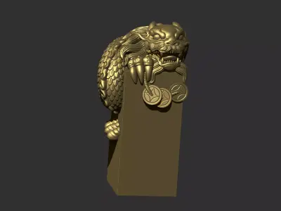 dragon statue 3D print model