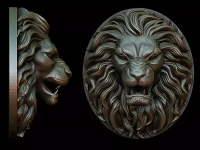 Lion Pendant - two versions 3D print model
