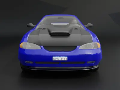 Two-Toned Sport Car Realistic and Game Ready Asset 3D model