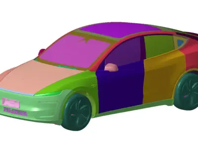 Tesla Model Y RWD 2025 Vehicle 3d scan data 3D model 3D model