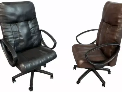 Old Office Chair PBR Low-poly 3D model