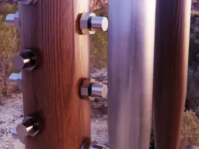 Baseball Bats Low-poly 3D model