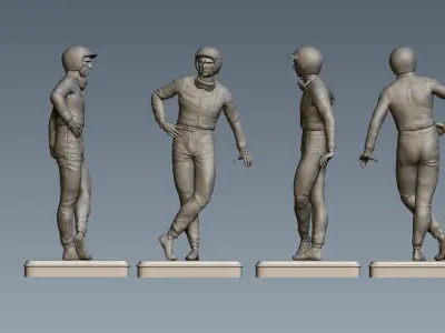 Steve McQueen Car Driver Vintage 3D print model