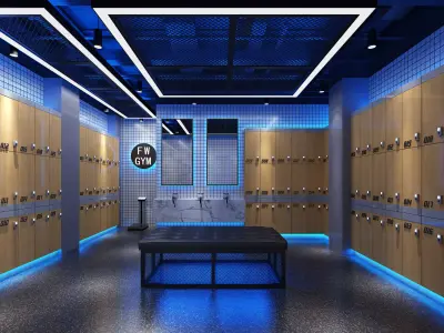 Locker Room 3D model
