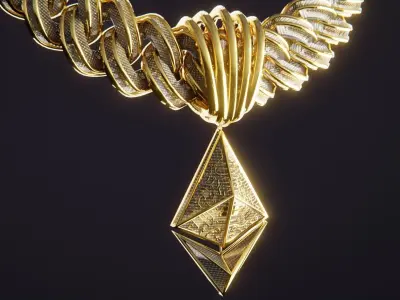 Ethereum Chain Low-poly 3D model