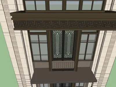 vernacular front facade sketchup model 3D model