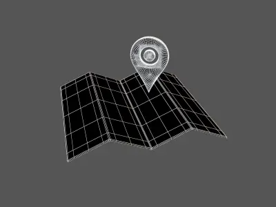 Map With Tag v1 001 Low-poly 3D model