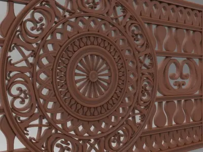 PATTERN BED HEADBOARD PERFORATED 3D print model