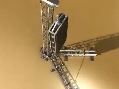 Stage Speaker Truss High Detail 3D model