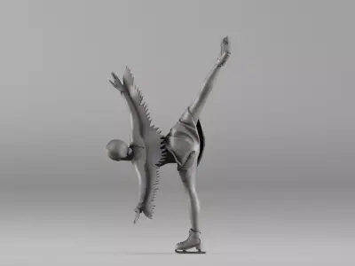 S00086 Figure Skater in Elegant Pose 3D print model