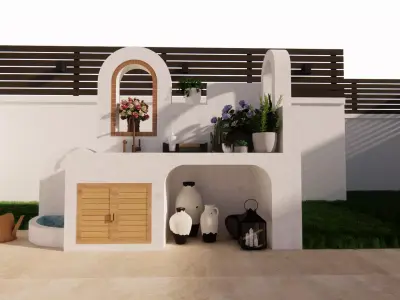 Bathroom Cabinet With Sink -B2 3D model