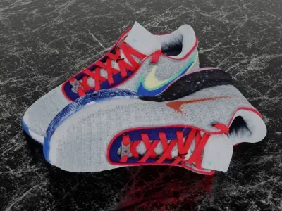 NIKE LEBRON PINK DIAMOND COLLECTION 3D SHOES Low-poly 3D model