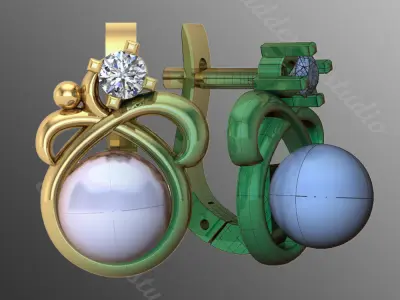 Earrings od107 3D print model