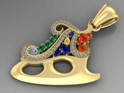 pendant Skates 3D print model