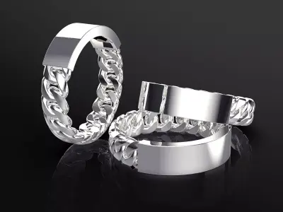 5mm CUBAN LINK RING SIZE 6 USA  3D print model