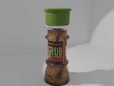 Spices Collection bottle of rub 3D model