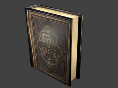 Book Collection gold Low-poly 3D model