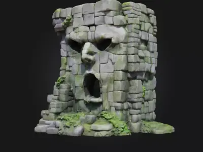 Stone Sentinel  Silent Watcher of Forgotten Realms 3D model