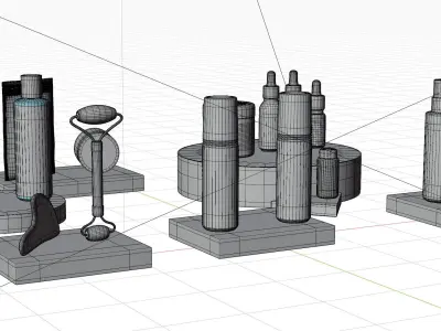 Cosmetic containers 3D MODEL 3D model