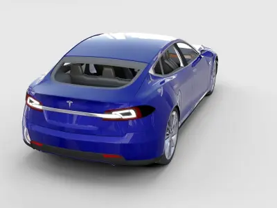 Tesla Model 3 and Model S with interior Pack 3D model