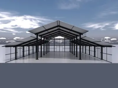 3D Model of Metal Structure Frame MK3 Low-poly 3D model