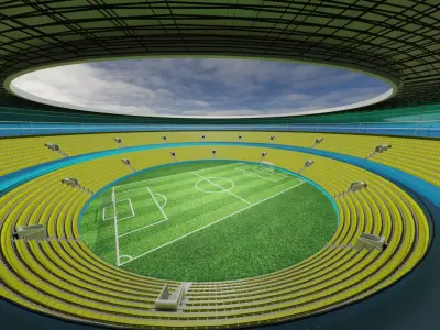 Football Stadium  Low-poly 3D model shop