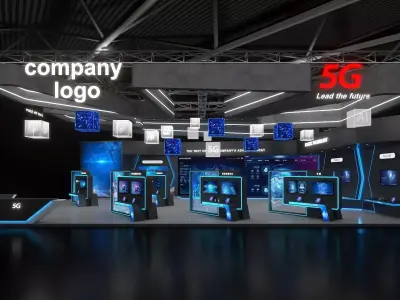 exhibition stand 20x15 model 3D model