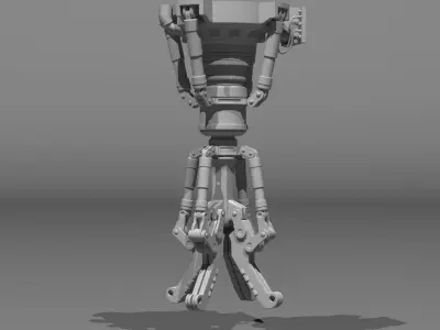 Spaceship Claw-type landing gear 3D model