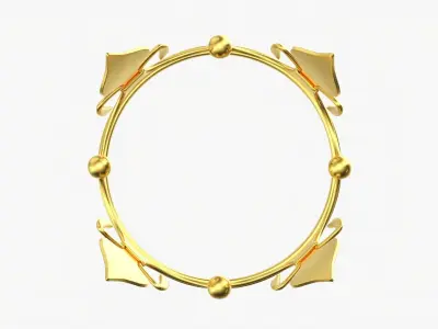 Gold Royal coronation crown 03 3D model