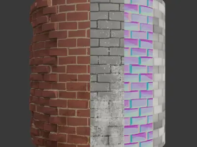 Stylized Brick Wall 02 Texture