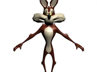 Wile e coyote Low-poly 3D model