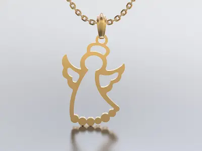 angel pendant 3D print model