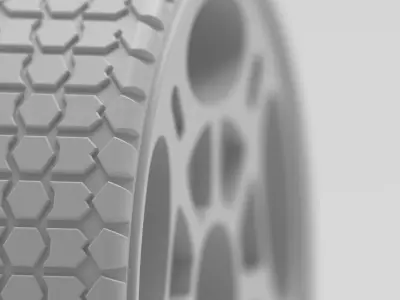 Multipurpose Wheel 2  The Ultimate Wheel for Autonomous Vehicles 3D print model