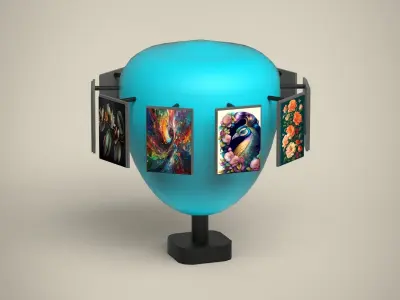 Frame Stand Low-poly 3D model