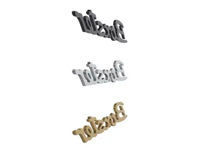 Boxster nameplate Porsche 3D print model