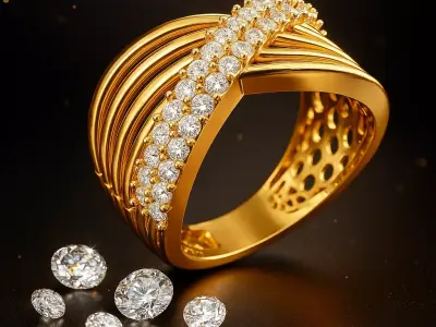 Aurora Band Ring 3D print model