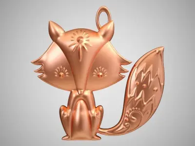 Fox Necklace 3D print model