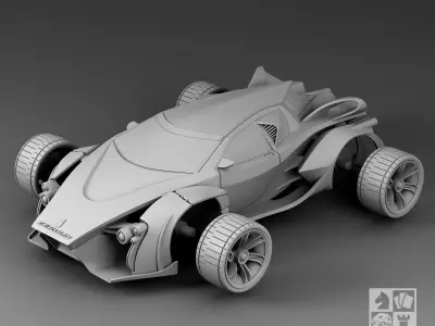 Futuristic sport car 1 3D print model