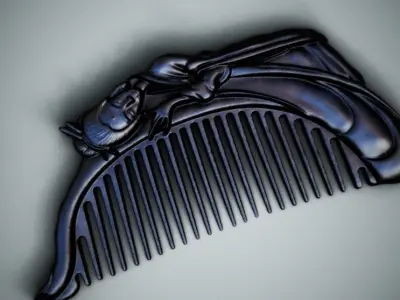 Comb  Peigne Low-poly 3D model