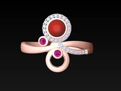 Stone Rings - Womens Rings - N719024 3D print model