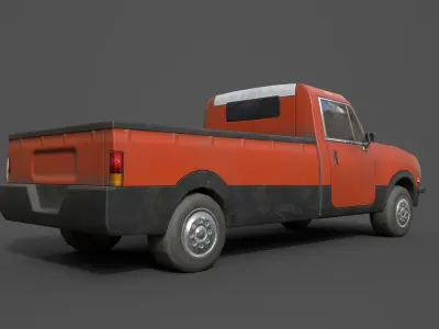 Generic PickUp Orange Low-poly 3D model