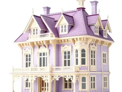 Victorian Lavender House model pack Low-poly 3D model