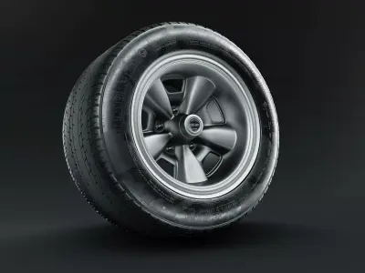 continental retro car tire 8k textures 3D model
