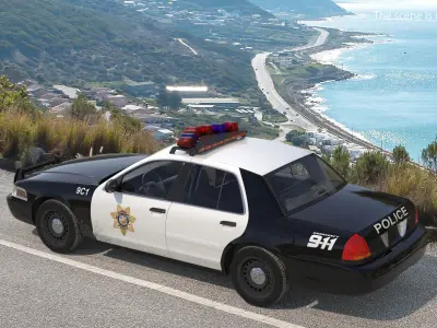 Generic Police Car LVMPD Simple Interior 3D model