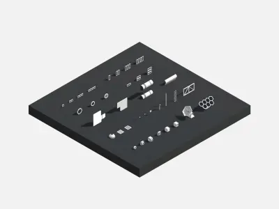 SCIFI STATION - Stylized Low Polygon 3D Art Asset Pack Low-poly 3D model