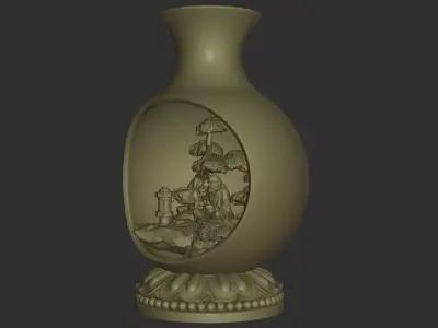 Bodhidharma Bonsai Diorama 3D print model