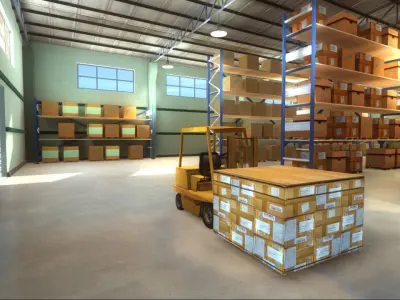 Warehouse Pack Low-poly 3D model
